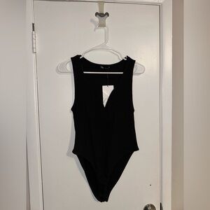 Black Zara Ribbed Body Suit